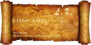 Litter Kitti névjegykártya